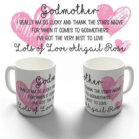 Personalised Godmother Coffee Mug Tea Cup Christening Baptism Present