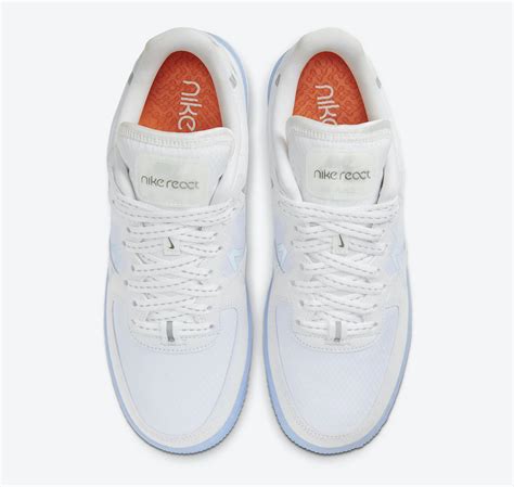 Nike Air Force 1 React White Ice Cq8879 100 Release Date Sbd