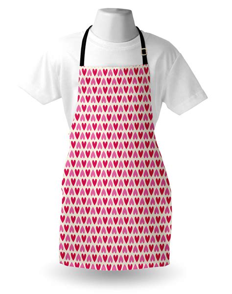 Feminine Pink Apron Unisex Kitchen Bib With Adjustable Neck Cooking