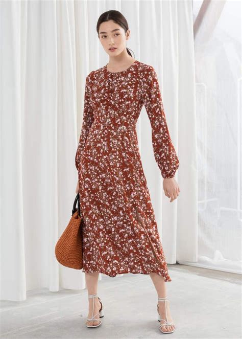 and other stories floral long sleeve midi dress long sleeve midi dress midi dress long