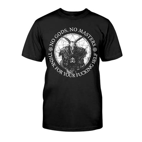 No Gods No Master Shirt Gothic Devil Shirt Think For Etsy