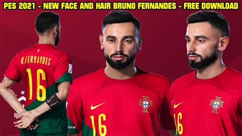 Pes 2021 New Face And Hair Bruno Fernandes Tattoos 4k Youtube