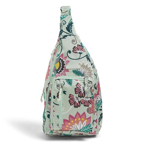 Perfect for any professional or casual look, vera bradley purses come in crossbody, satchel, tote bag, backpack and shoulder bag styles. Vera Bradley Lighten Up Sling, Mint Flowers in 2021 ...