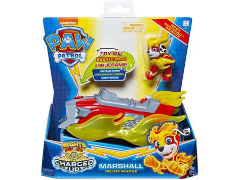 Paw Patrol Paw Patrol Mighty Pups Charged Up Marshall Deluxe Vehicle