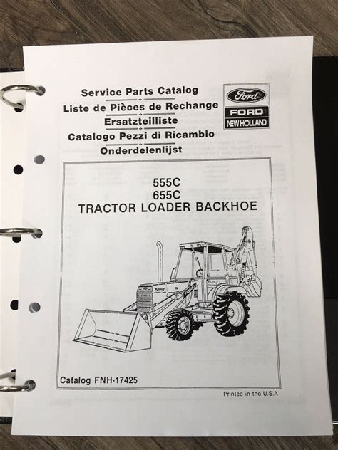Ford 555c 655c Tractor Loader Backhoe Parts Manual Catalog Assembly Sc