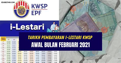 Berita baik buat penjawat awam. Tarikh Pembayaran i-Lestari KWSP Awal Bulan Februari 2021 ...