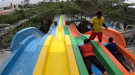 When you aren't having a blast with the amusements from the local water parks, you'll see that this city offers recreation options for the landlubber in all of us. Rainbow Water Slide at WaterWorld i-City - YouTube