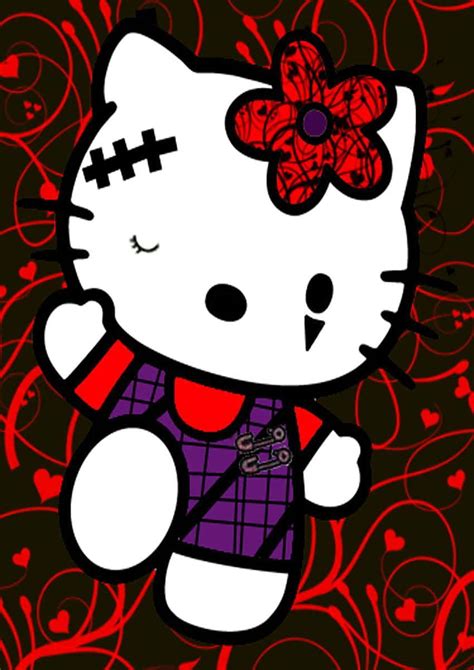 hello kitty red bow background