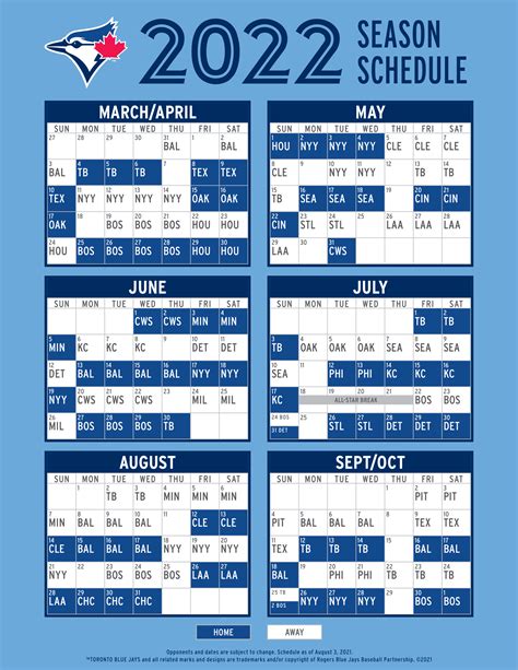 Blue Jays Printable Schedule Catch Highlights Of The Blue Jays Top