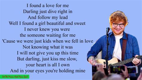 ED Sheeran - Perfect (lyrics) - YouTube