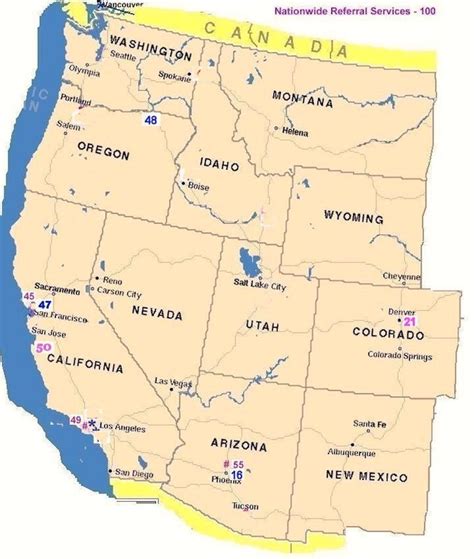 Albums 102 Wallpaper Map Of The West Coast Of The United States Updated