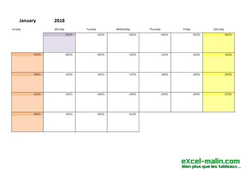 printable monthly calendar template  excel excel