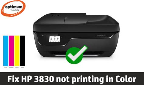 Solved How To Fix Hp Officejet 3830 Not Printing In Color