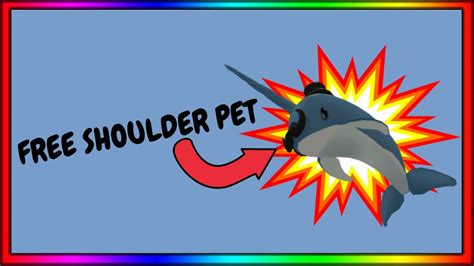 Free Roblox Shoulder Pet Promo Code Narwhal Youtube