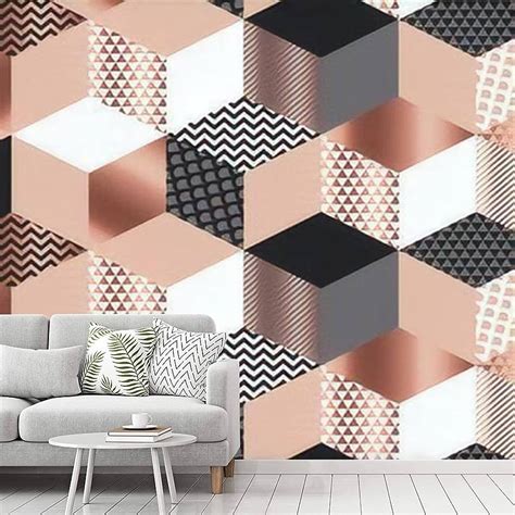 Aggregate More Than 148 Rose Gold Geometric Wallpaper Best Noithatsivn