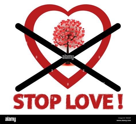 Stop Love Sign Stock Photo Alamy