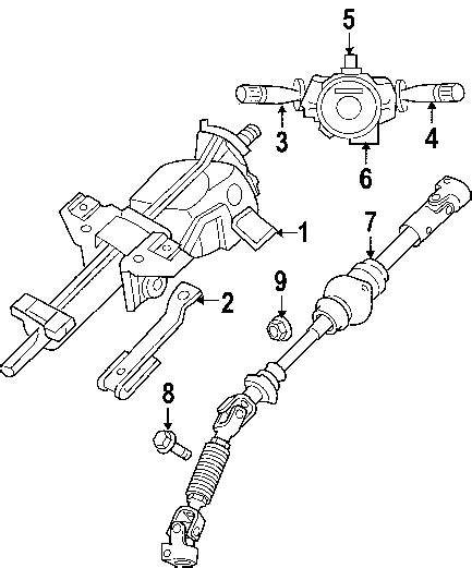 Exploded View For The 2004 Jeep Zj Grand Cherokee Tilt Steering
