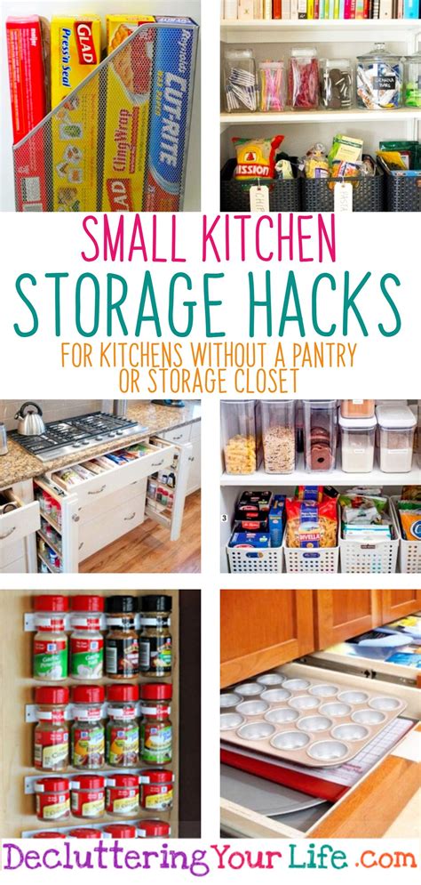 The first step in the organize pantry challenge is to declutter your food storage areas, getting also, if you do have lots of canned food, check out these can storage ideas and solutions. No Pantry? How To Organize a Small Kitchen WITHOUT a ...