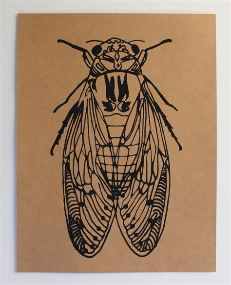 Cicada Print Etsy