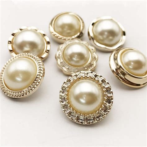 6 Pieces Of Set Pearl Buttonsbridal Buttonsjewelryclothing Etsy