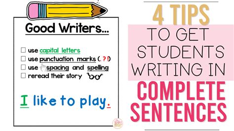 4 Tips To Get Students Writing In Complete Sentences Mrs Winters Bliss