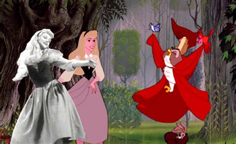 Rotoscopes From Disney Animated Films Superimposed With Their Real Life