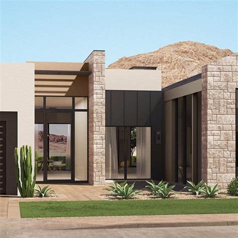 Beautiful Modern Desert Home With Stone Accents Regram Via