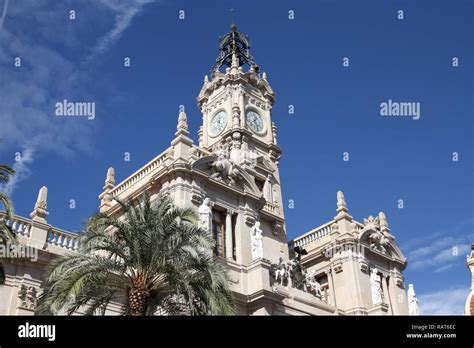 Valencia Spain Old Architecture Famous Town Hall Stock Photo Alamy