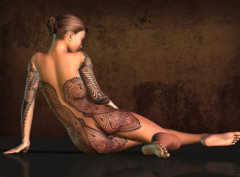 Tattooed Nude 4 Digital Art By Kaylee Mason Fine Art America