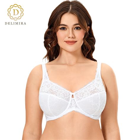 delimira women s sheer lace full figure unlined minimizer bra bras aliexpress