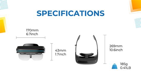 Dream Glass 4k Portable Ar Virtual Smart Glasses Black