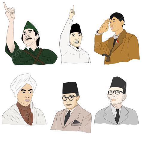 Indonesian Hero Illustration Pack Pahlawan Indonesia Indonesian
