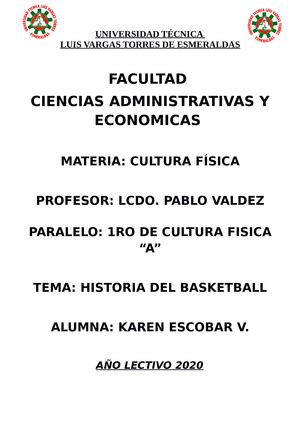 Cultura Fisica Universidad T Cnica Luis Vargas Torres Do De