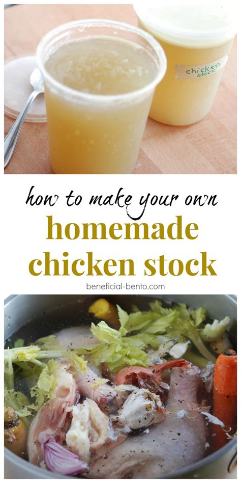And one of them is water. How To Make Homemade Chicken Stock - Beneficial Bento