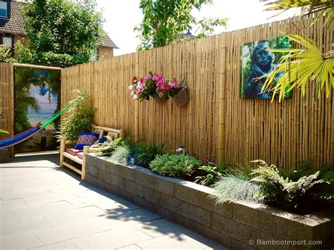 Know how much a new lawn would cost you. Use Bamboo Fencing Roll To Cover A Wall | Bamboo garden ...