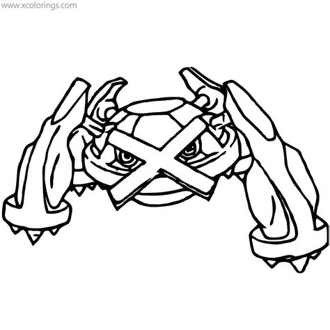 Mega Pokemon Coloring Pages Metagross XColorings Com