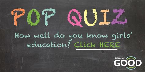 Pop Quiz How Well Do You Know Girls Education Women Deliver