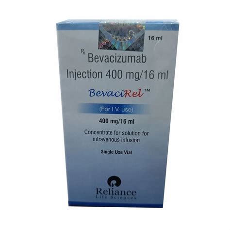 Bevacirel Reliance Bevacizumab Injection 400mg16ml Packaging Box At