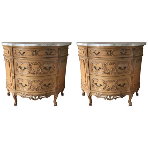 VINTAGE Rococo Style Marble Top Side Tables | Rococo style ...