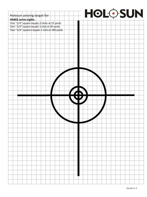 At this distance, it's common to be hitting about an inch or inch and a half low… now, you can use a slight hold over if the target is particularly small, but most of the time practically sized targets at 25 yards are really large… Holosun.ca - ZEROING TARGET