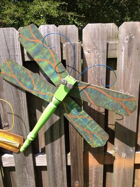 Table Leg Fan Blades Dragonfly Fan Blade Dragonfly Garden Art Diy