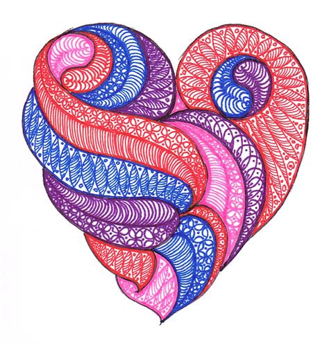 Heart 102 By Rob Stevenson Zentangle Kleuren Tekenen