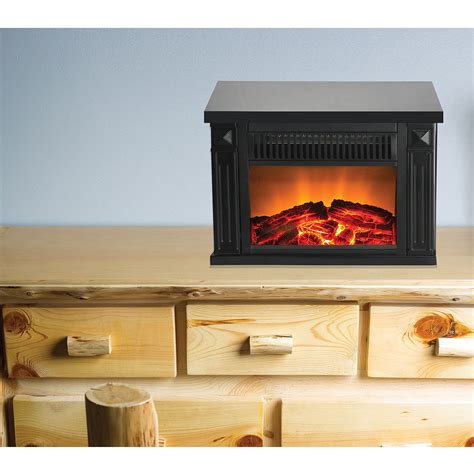 Warm House Tzrf 10345 Zurich Tabletop Retro Electric Fireplace Black