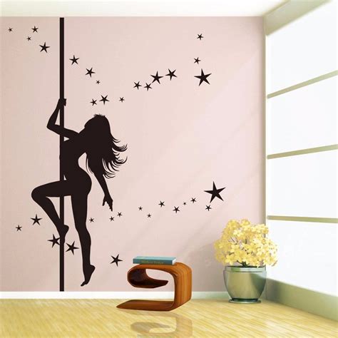 New Large Pole Dancing Sexy Girl Removable Vinyl Art Decal Wall Sticker
