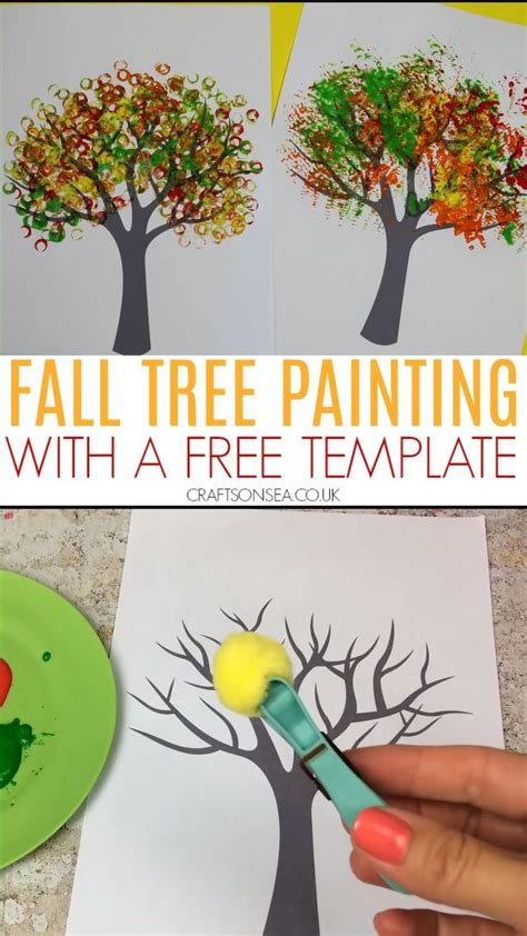 Autumn Tree Painting Ideas For Kids In 2020 Painting Crafts For Kids