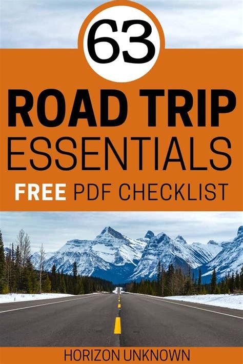 ultimate road trip essentials checklist everything you need to pack for a road trip road trip