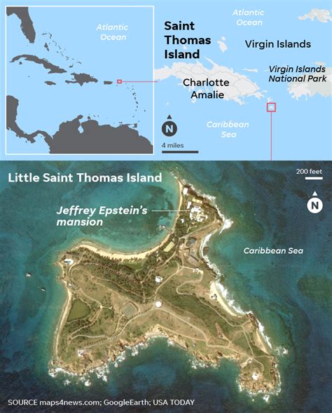 Jeffrey Epstein Little St James Island Just Off Hurricane Dorian Path