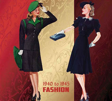 history-of-womens-fashion-1940-to-1949-glamour-daze