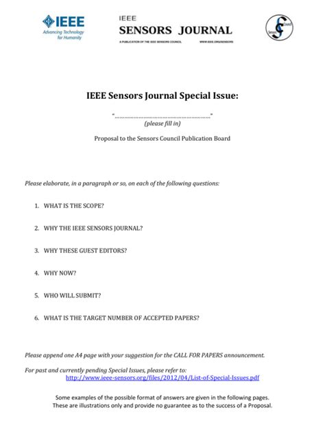 Ieee Sensors Journal Ieee Sensors Council