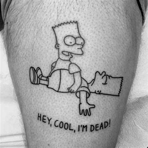 50 Bart Simpson Tattoo Designs For Men The Simpsons Ink Ideas